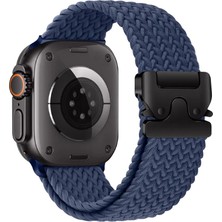 Piili Apple Watch 42 - 44 - 45 - 46 - 49 mm Weave Kayış Lacivert Apple Watch Kayışı – Lacivert