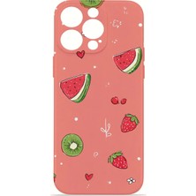 Velvoria iPhone 14 Pro Valestra Ince Kamera Korumalı Mika Kılıf Tutti Frutti