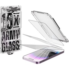 Piili Armyglass 10X iPhone 14 Ultra Dayanıklı Ekran Koruyucu (Uygulama Aparatlı)