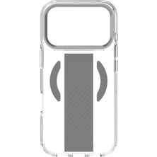 Piili iPhone 17 Pro Metal Stand Grip Magsafe Kılıf – Gri