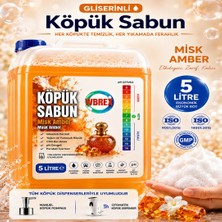 Wbrex Köpük Sabun 5 lt Amber Kokulu pH Dengeli Tüm Ciltler İçin Gliserinli Temizlik