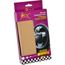 tp Fox D-123 Dikmeli Direksiyon Kılıfı Düz Bej 38 cm