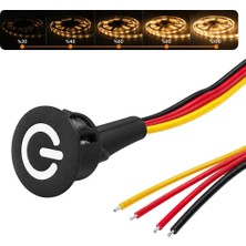 Powermaster PM-30779 5V Dc 16MM Gömme Dokunmatik LED Dimmer Kontrolcüsü Switch Buton Siyah