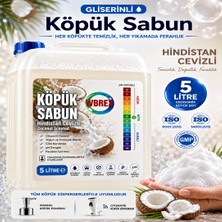 Wbrex Premium Köpük Sabun 5 lt Gliserinli Hindistan Cevizi Kokusuyla pH Dengeli Tüm Ciltler İçin