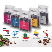 Vestron Coffee Works Dünya Kahveleri Seti 5x250g |%100 Arabica|Medium Roast|Single Origin V11