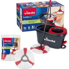 Vileda Turbo 2in1 Pedallı Temizlik Seti + Mikrofiber 2in1 Yedek Paspas