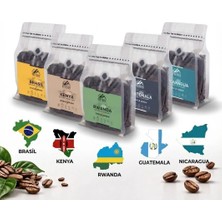 Vestron Coffee Works Dünya Kahveleri Seti 5x250g |%100 Arabica|Medium Roast|Single Origin V22