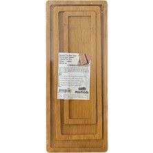 Akıllı Bayi Bambu Uzun 3'li Sunum Tepsisi Aby