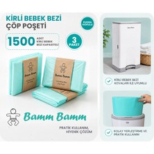 Bamm Bamm 500X3 Adet Kirli Bebek Bezi Kapasiteli Çöp Poşeti