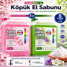 Wbrex Japon Kiraz & Bahar Ferahlığı Köpük Sabun 2x5 Lt – Karışık Ikili Ekonomik Paket, Ferah ve Cilt Dostu Temizlik
