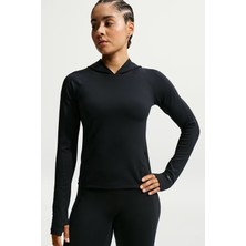 Nike Universa Dri-Fit Slim Hooeded Dar Kesim Kadın Kapüşonlu Antreman Üstü Siyah
