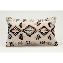 Kilim Wholesale El Yapımı Eski Kilimden Yapılmış Vintage Kırlent Kılıfı, Yün, 30X50 cm