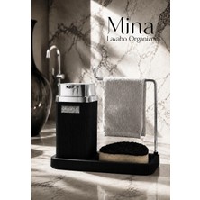 Okyanus Home Siyah Kare Mina Lavabo Düzenleyici Modern Stil ve Suya Dayanıklı Malzeme ile