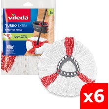 Vileda 6 Paket Turbo 2in1 Üçgen Başlık Yedek Paspas