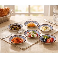 By Bone Edera 6'lı Porselen Çerezlik Kahvaltılık Sosluk Reçellik Sunum Seti -13 cm (150CC)