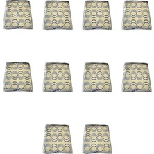 Omeyva Desenli Metalize Hediye Paketi Yapışkanlı Torba Poşet - 10X12 Cm. - 100 Adetlik 10 Paket