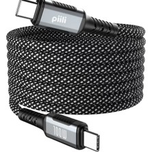 Piili Piil Type-C - Type-C Manyetik Data Kablo Jt - 113 – Gri