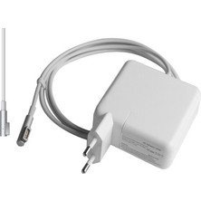 Bionet Teknik Apple MacBook Pro 13 Inç Alüminyum Kasa Uyumlu 16.5V 3.65A 60W Magsafe 1 L Tipi Adaptör Şarj Cihazı QBA-072