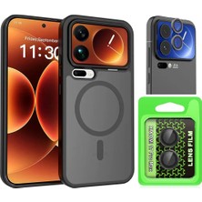 Vendas Xiaomi Mi 17 Pro Kılıf M-Safe Şarj Özellikli Kamera Korumalı Zore Lunex Kapak + Kamera Lens Koruyucu