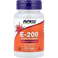 Now Foods Vitamin E-200  D-Alpha Tocopheryl Antioxidant Protection 134 Mg ( 200 Iu) 100 Softgrels