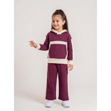 Gültekin Bebe Harby Kids Parçalı Kapşonlu Kız Penye Kumaş Ikili Takım 3-10 Yaş -BA467900560 - Mor