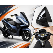 Mp Moto Honda Pcx 2021-2024 Modellere Uyumlu Füme Rüzgar Saptırıcı (Bacak Koruma)