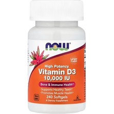 Now High Potency Vitamin D3 10,000 Iu 240 Softgels
