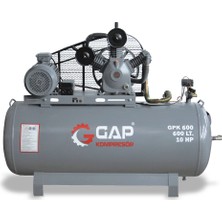 GAP Kompresör Pistonlu Hava Kompresörü 600 Lt 10 Hp 12 Bar