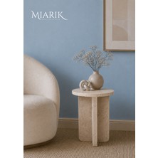 Miarik Design Sidar -Mermer Kademeli Yan Sehpa