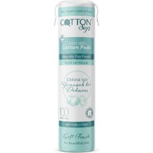 Cotton Soft %100 Saf Pamuk - Kozmetik Disk Pamuk - Makyaj Pamuğu - 100'LÜ Paket