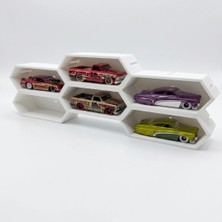 Atatuğ Hediyelik Altıgen Petek Vitrin Rafı 6'lı - Hot Wheels Uyumlu 1:64 Duvar Kutusu