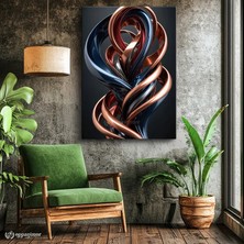 Oppanimor Dikey Kanvas Tablo Soyut Kıvrım Sanat Tablo Ev Ofis Duvar Dekoru