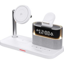 Piili 20W 3'ü 1 Arada Kablosuz Şarj Istasyonu & Night Light P - C09 – Beyaz