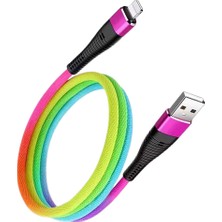 Wonew Rainbow Type-C - Lightning Kablo – Çok Renkli