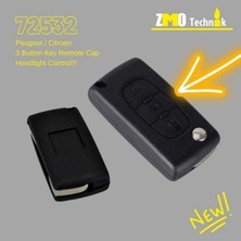 Zmo Technik Peugeot / Citroen 3 Düğmeli Anahtar (Far)