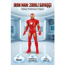 Farbu Oyuncak Iron Man Zırhlı Savaşçı Detaylı Koleksiyon Figürü 16 cm Işık Özellikli Figür Oyuncak