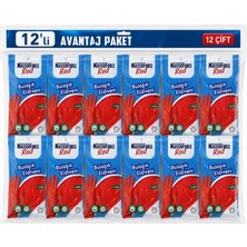 Masterforce Bulaşık Eldiveni Kırmızı Small (S)  No:7 12 Adet