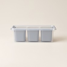Hobby Life 3 Bölmeli Derin Grand Organize Kutu - Gri