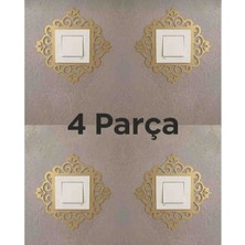 Art For You 4 Parça Set Dekoratif Pleksi Priz Anahtar Çerçevesi Priz Kenarı Süsü