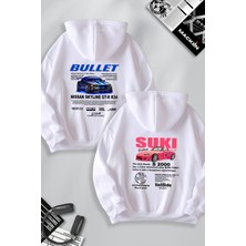 Macklin Sevgili - Arkadaş Çift Kombini Bullet ve Suki Sırt Baskılı Özel Tasarım Kapüşonlu Sweatshirt 2li Takım
