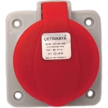 Çetinkaya 3*25A 3p+N Trifaze Topraklı Pano Prizi
