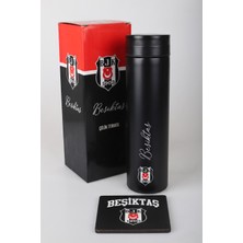 Lisanslı Beşiktaş 500 ML Çelik Matara ve Kupa Altlığı Seti