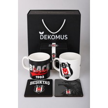 Özel Kutulu Lisanslı Beşiktaş 2 Adet Kupa ve Kupa Altlığı Seti