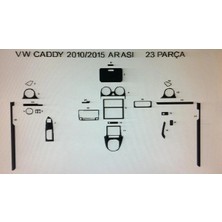 Wv Caddy 2010-2015 23 Parça Torpido Kaplama ( Renk - Piano Black )