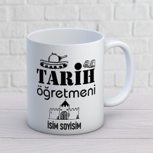 Ajans 313 AJANS313 Isme Özel Tarih Öğretmeni Hediyelik Kupa Bardak - Öğretmenler Günü Kişiye Özel Kahve Kupası