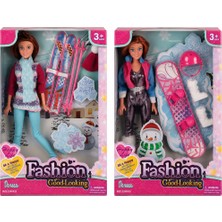 NW NessiWorld WG-66730-66731 Aksesuarlı Kayakçı Bebek 29 cm Adet Fiyatıdır