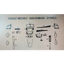 Renault Megan 3 2009-2015 24 Parça Torpido Kaplama ( Renk - Sedef Ceviz )