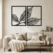 Alpha Metal Design Alpha Metal Desıgn Ikili Güz Yaprakları Metal Duvar Tablosu