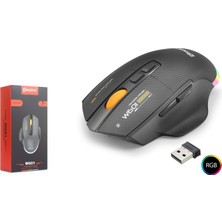Mkespn W601B Tri Mode Rgb Gaming Mouse 12800 Dpı 7 Tuş Makro 1000Hz Siyah