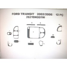 Ford Transit 2002-2006 12 Parça Torpido Kaplama ( Renk - Piano Black )